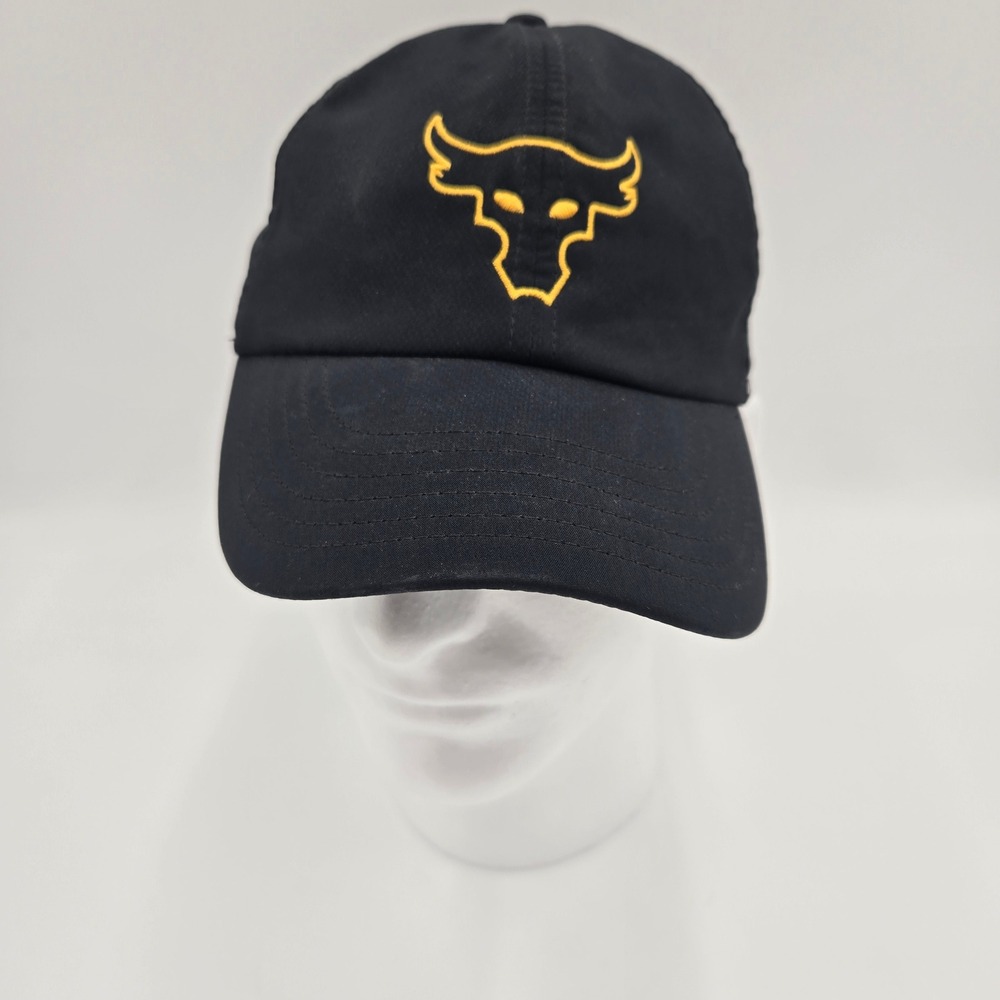 Under Armour Project Rock Bull Hat‎ Cap OSFA Black Gold Adjustable Training